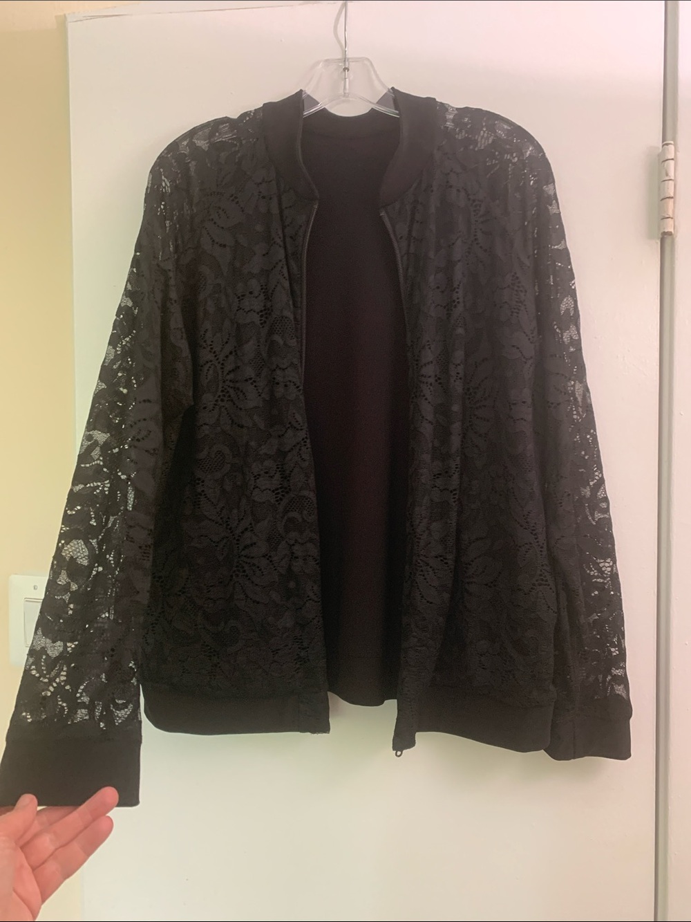 SYMPLI size 10 bomber reversible lace women’s jacket pockets travel elegant - Picture 5 of 8